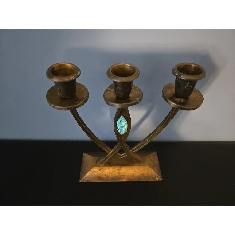 Vintage Dayagi Israel 9905 Brass Candle Holder